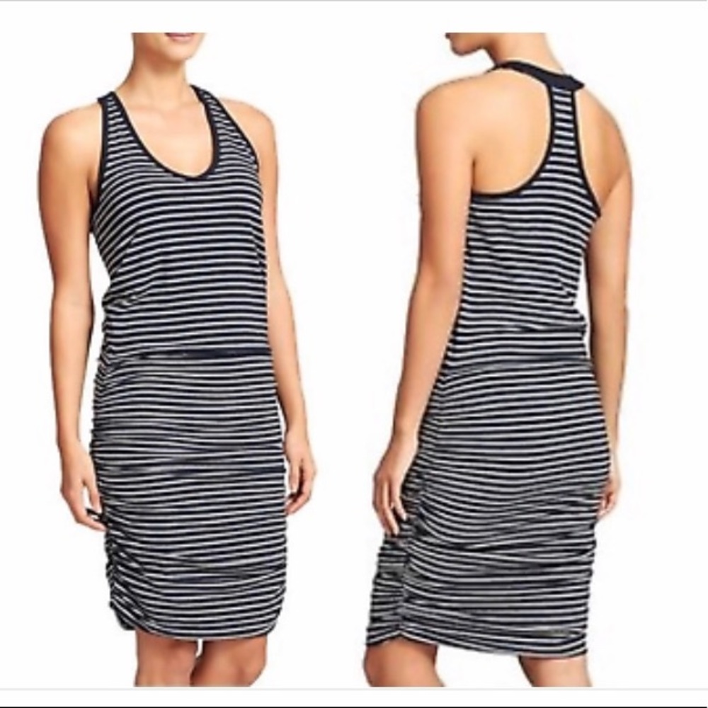 ATHLETA STRIPED TEE RACERBACK DRESS